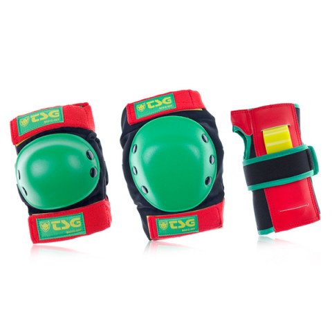Pads - TSG - Basic Tri-Pack - Rasta Protection Gear - Photo 1