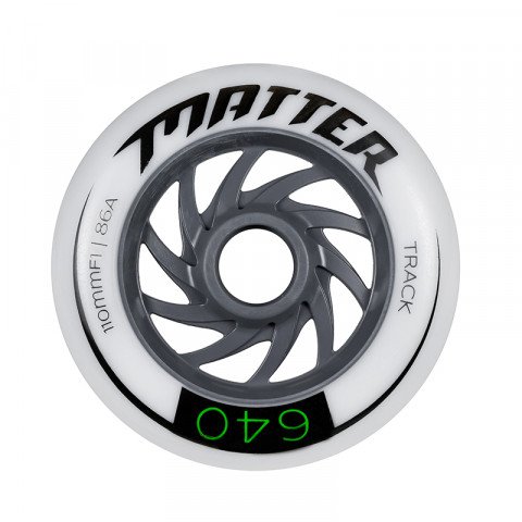 Special Deals - Matter - Propel 640 110mm F1 86a (1 pcs.) - White/Grey Inline Skate Wheels - Photo 1