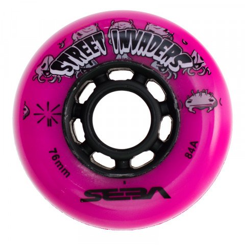 Wheels - Seba - Street Invaders 76mm/84a - Pink (1 pcs.) Inline Skate Wheels - Photo 1