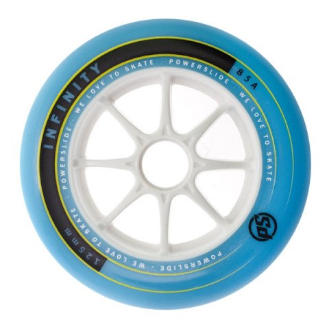 Wheels - Powerslide - Infinity 125mm/85a - Blue (1 pcs.) Inline Skate Wheels - Photo 1