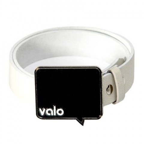 Belts - Valo Leather Belt Black Buckle - White - Photo 1