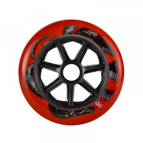 Wheels - Undercover - Python 125mm/88a Full Radius - Red (1 pcs.) Inline Skate Wheels - Photo 1