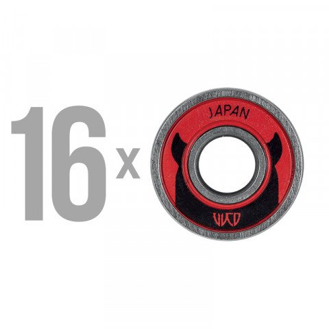 Bearings - Wicked - Japan (16 pcs.) - Inline Tube Inline Skate Bearing - Photo 1