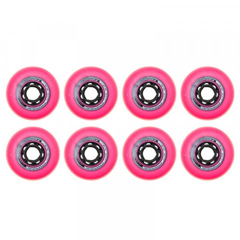 Wheels - Rollerblade - Hydrogen Urban 80mm/85a (8 pcs.) - Pink Inline Skate Wheels - Photo 1