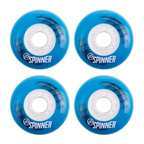 Wheels - Powerslide - Spinner 80mm/85A (4 pcs.) - Blue Inline Skate Wheels - Photo 1