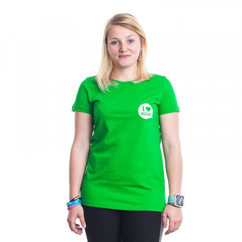 T-shirts - I Love Rolki - Logo Women T-shirt - Green T-shirt - Photo 1
