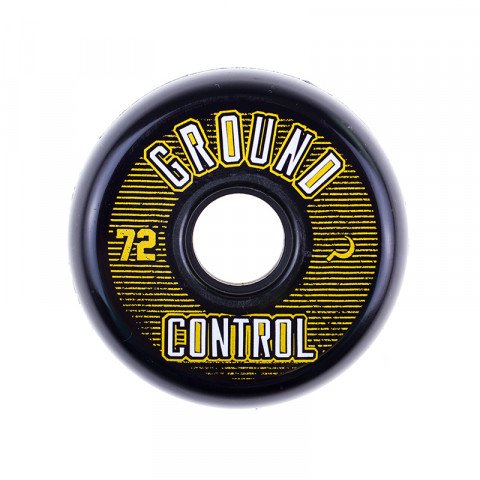 Wheels - Ground Control - Black/Gold 72mm/90a Inline Skate Wheels - Photo 1