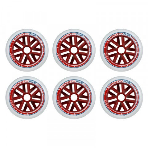 Special Deals - Powerslide - Infinity Plus 125mm/85a SHR (6 pcs.) - Red Inline Skate Wheels - Photo 1