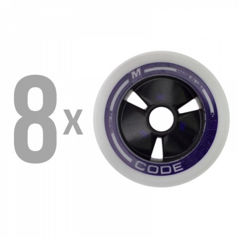 Special Deals - Matter - Code White 110mm F2 - Black Hub (8 pcs.) Inline Skate Wheels - Photo 1