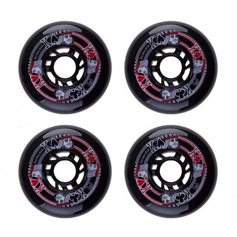 Wheels - FR Street Kings 84mm/85a - Black (4 pcs.) Inline Skate Wheels - Photo 1