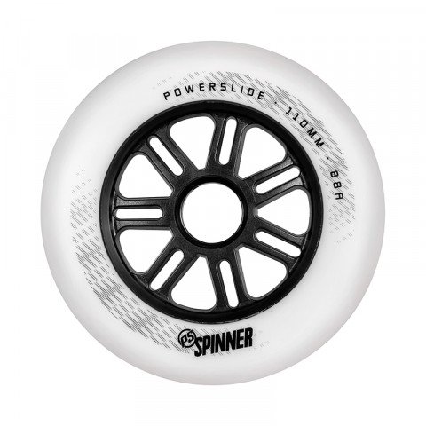 Special Deals - Powerslide - Spinner 110mm/88a Full Profile - White (1 pcs.) Inline Skate Wheels - Photo 1