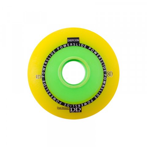 Special Deals - Powerslide - Defcon Dual Density RTS 80mm/78-85a - Yellow (1 pcs.) Inline Skate Wheels - Photo 1