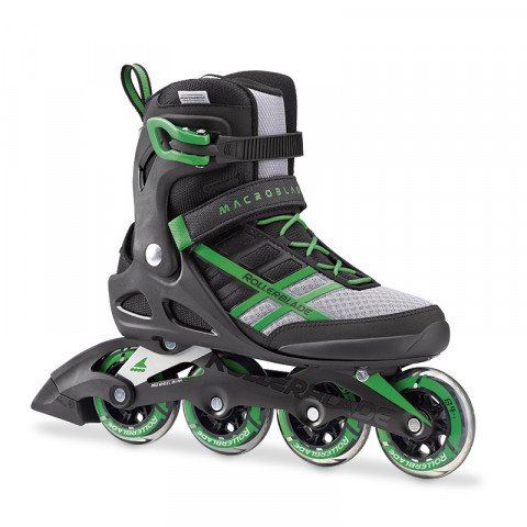 Skates - Rollerblade - Macroblade 84 - Black/Green Inline Skates - Photo 1