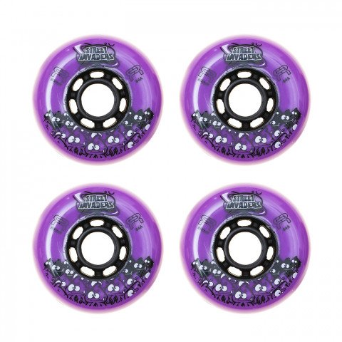 Wheels - FR Street Invaders 80mm/84a - Violet (4 pcs.) Inline Skate Wheels - Photo 1
