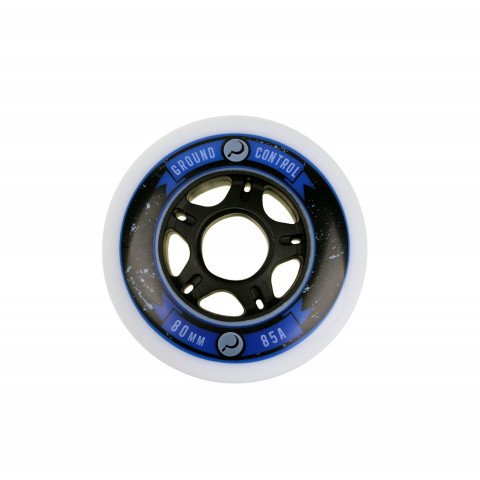 Wheels - Ground Control Wheels 80mm/85a - White Inline Skate Wheels - Photo 1