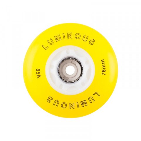 Wheels - Seba - Luminous 76mm/85a - Yellow (1 pcs.) Inline Skate Wheels - Photo 1