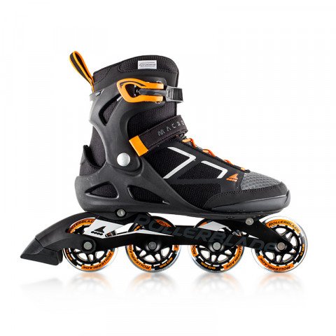 Skates - Rollerblade - Macroblade 80 - Black/Orange Inline Skates - Photo 1