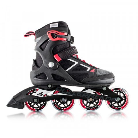 Skates - Rollerblade - Macroblade 80 - Black/Red Inline Skates - Photo 1