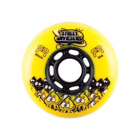 Special Deals - FR - Street Invaders 80mm/84a 2017 - Yellow Inline Skate Wheels - Photo 1