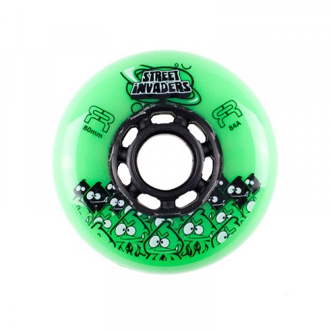 Special Deals - FR - Street Invaders 80mm/84a 2017 - Green Inline Skate Wheels - Photo 1