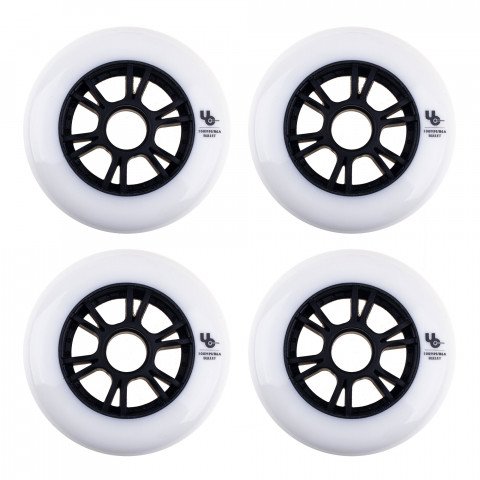 Special Deals - Undercover Team 100mm/86a - White (4 pcs.) Inline Skate Wheels - Photo 1
