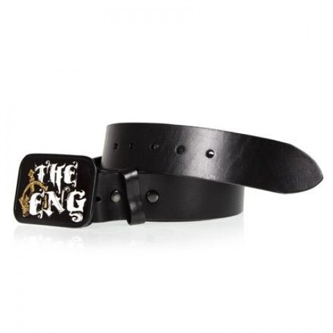 Belts - England The Eng Leather Belt - Black - Photo 1