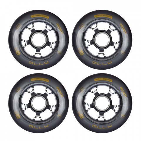 Wheels - Iqon Ally 90mm/88a - Black (4 pcs.) Inline Skate Wheels - Photo 1