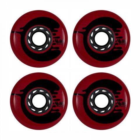 Wheels - Undercover - Cosmic Rosche 80mm/88a Full Profile - Red(4 pcs.) Inline Skate Wheels - Photo 1