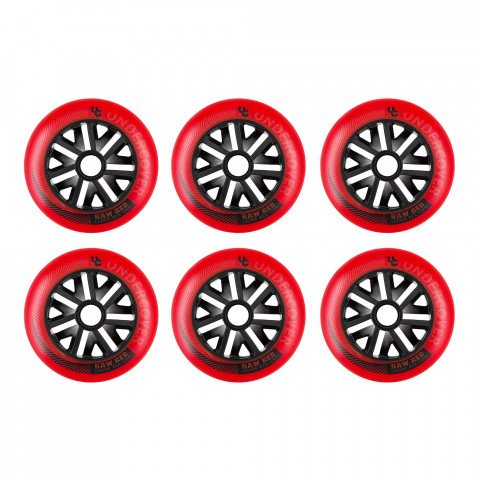 Wheels - Undercover Raw 125mm/85a - Red (6 pcs.) Inline Skate Wheels - Photo 1