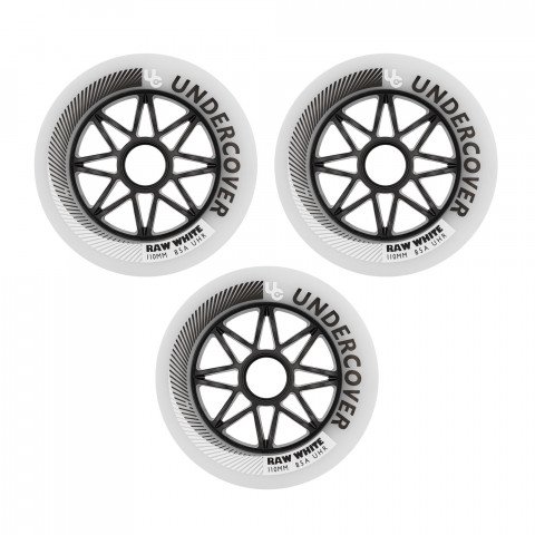 Wheels - Undercover Raw 110mm/85a - White (3 pcs.) Inline Skate Wheels - Photo 1