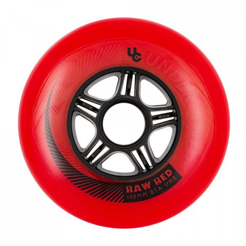 Wheels - Undercover Raw 100mm/85a - Red (1 pcs.) Inline Skate Wheels - Photo 1