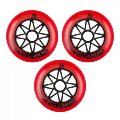 Wheels - Undercover Raw 110mm/85a - Red (3 pcs.) Inline Skate Wheels - Photo 1