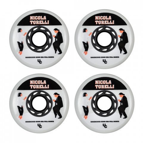 Wheels - Undercover Movie Nicola Torelli 80mm/86a - White (4) Inline Skate Wheels - Photo 1