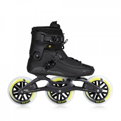 Skates - Powerslide Swell Carbon GBC 125 - Black/Yellow Inline Skates - Photo 1
