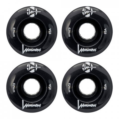 Wheels - Luminous LED Quad 62mm/85a - Black (4 pcs.) Roller Skate Wheels - Photo 1
