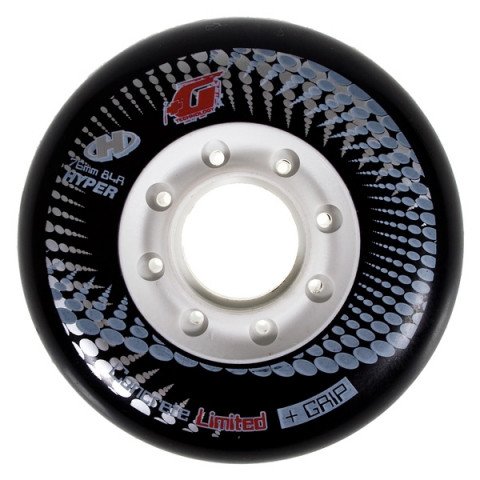 Wheels - Hyper Concrete +G 76mm/84a LTD - Black White Inline Skate Wheels - Photo 1
