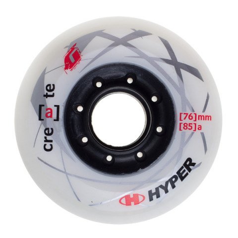 Special Deals - Hyper Create +G 76mm/85a - White Black Inline Skate Wheels - Photo 1