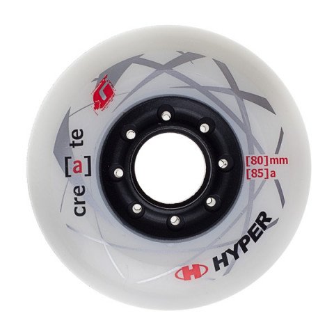 Special Deals - Hyper Create +G 80mm/85a - White Black Inline Skate Wheels - Photo 1