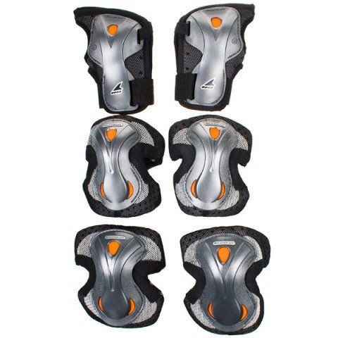 Pads - Rollerblade Lux Tri-Pack - Black Grey Protection Gear - Photo 1