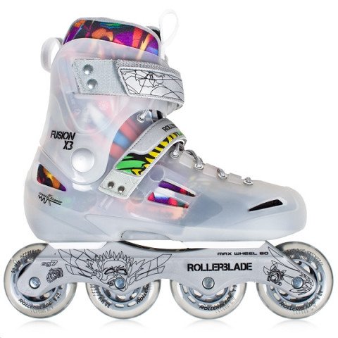 Skates - Rollerblade Fusion X3 10 - Silver / Transparent Inline Skates - Photo 1