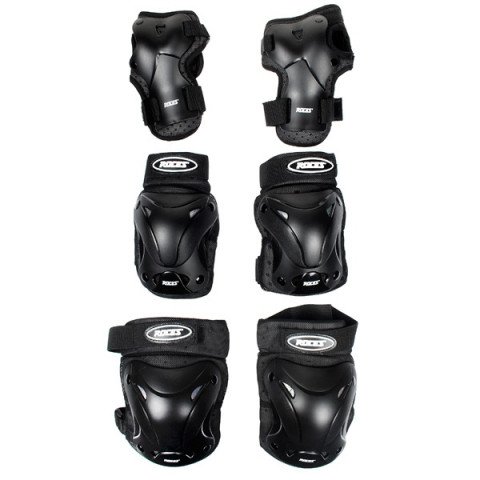 Pads - Roces Standard Ventilated 3 Pack 10 - Black Protection Gear - Photo 1