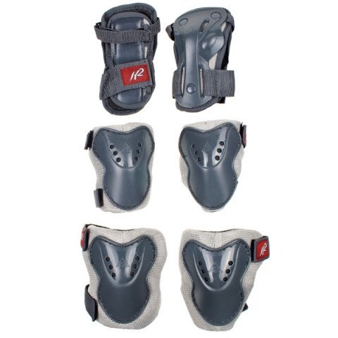 Pads - K2 Missy jr. 10 Tri-Pack - Grey Red Protection Gear - Photo 1