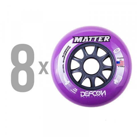 Special Deals - Matter Defcon F2 100 - Purple Inline Skate Wheels - Photo 1