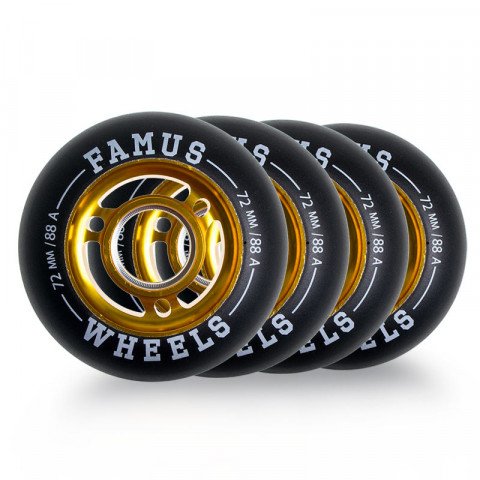 Wheels - Famus Alu Flash Wheel 72mm/88A (4 pcs.) Inline Skate Wheels - Photo 1