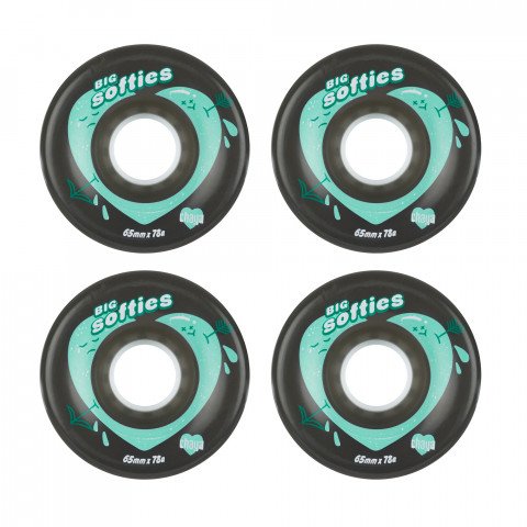 Wheels - Chaya Big Softies 65mm x 37mm/78a - Black Roller Skate Wheels - Photo 1