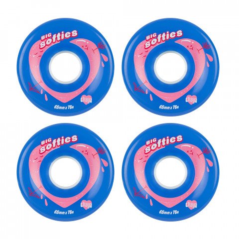 Wheels - Chaya Big Softies 65mm x 37mm/78a - Blue Roller Skate Wheels - Photo 1