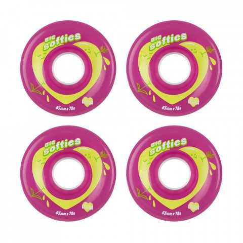 Wheels - Chaya Big Softies 65mm x 37mm/78a - Pink Roller Skate Wheels - Photo 1