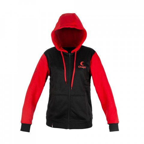 Sweatshirts/Hoodies - Chaya Logo Zip Hoodie - Black/Red - Photo 1