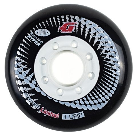 Wheels - Hyper Concrete +G 80mm/84a - Black White Inline Skate Wheels - Photo 1