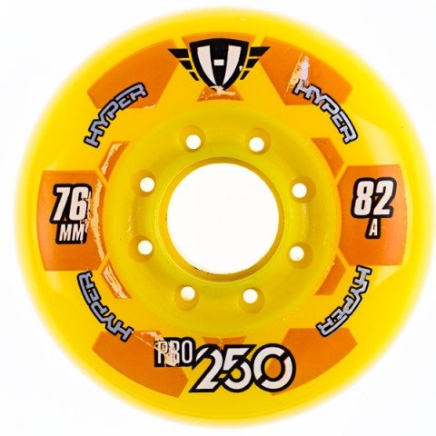 Special Deals - Hyper Pro 250 76mm/82a - Yellow Inline Skate Wheels - Photo 1